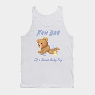 Crawling Teddy - New Dad of Boy Tank Top